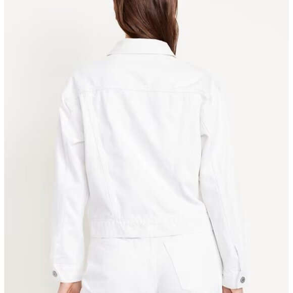 Old Navy Classic Jean Jacket, White - Picture 2 of 2